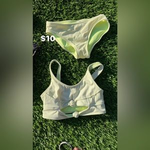 Pale yellow two piece bikini